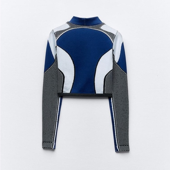 ZARA LIMITLESS CONTOUR MOTO CROP TOP XS-S - Picture 2 of 8